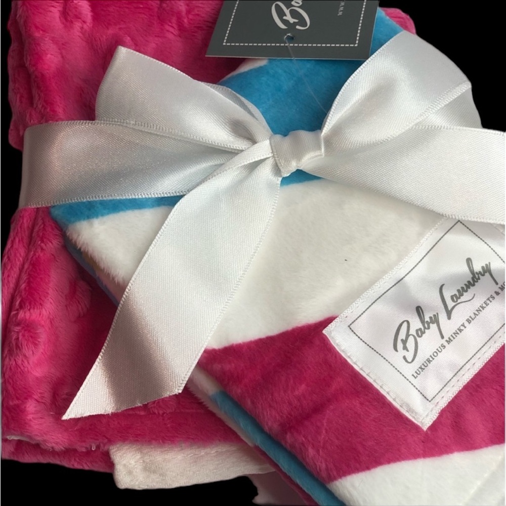 2 Packs 4 Pieces Soft Minky Blanket Burpies Baby Laundry Brand New - Picture 3 of 5